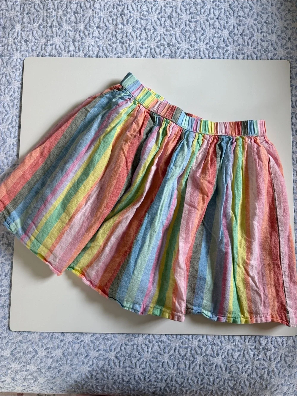 GAP Kids Pink Skirt with Rainbow Elastic Waistband
